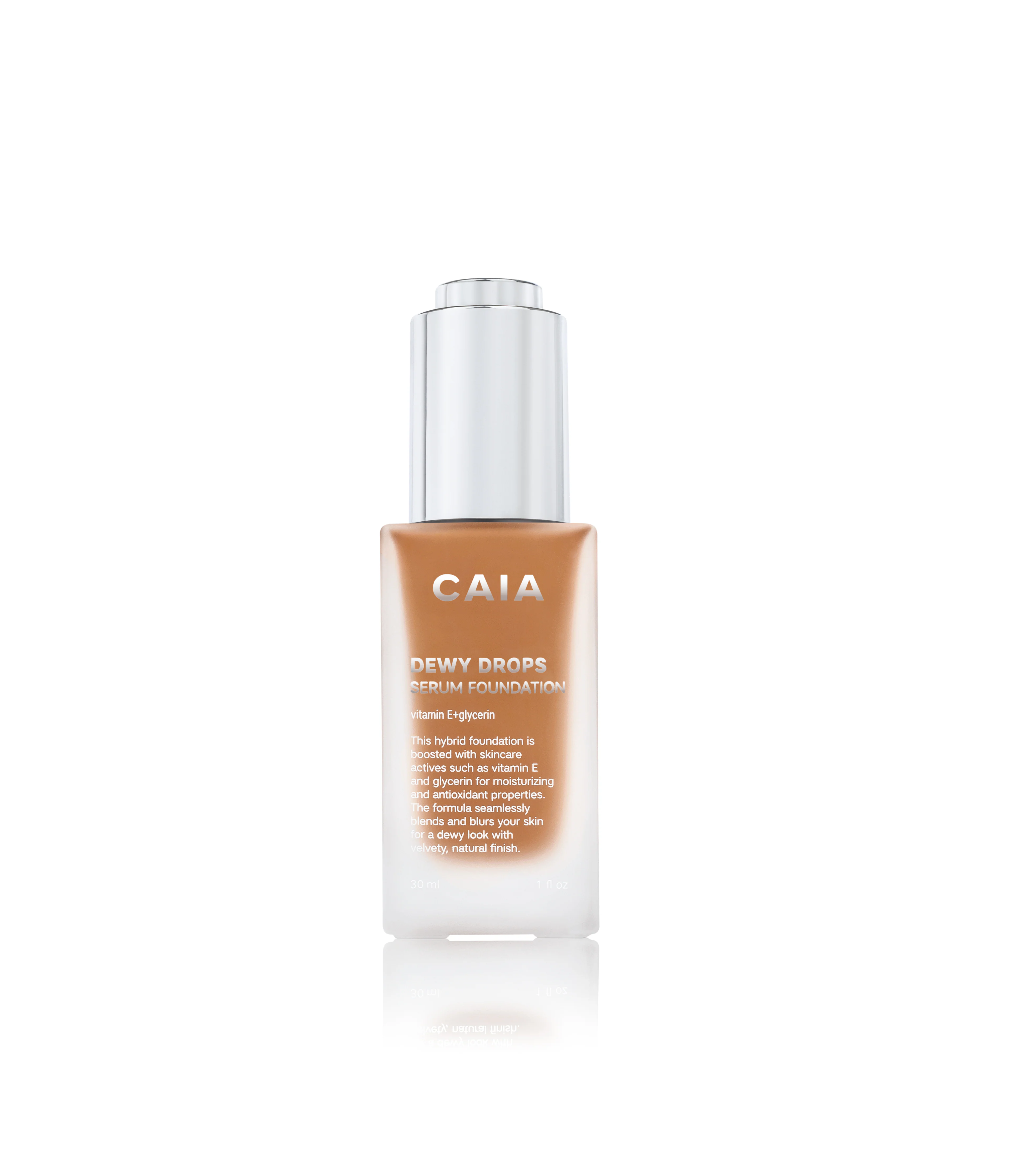 Dewy Drops Serum Foundation von Caia Cosmetics für einen natürlichen, strahlenden Teint.