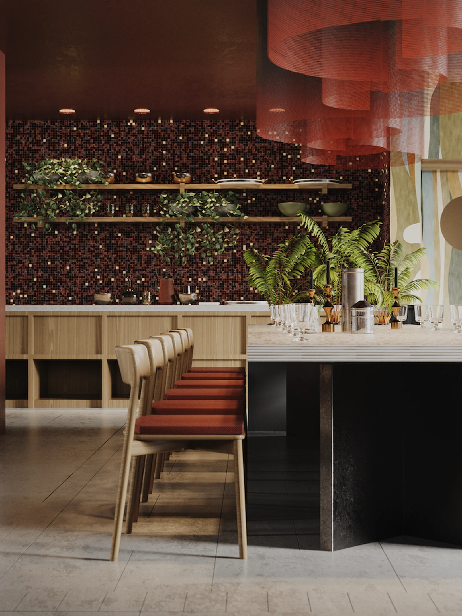 Barbereich im Schani City Wien mit modernem Design und kosmopolitischer Atmosphäre