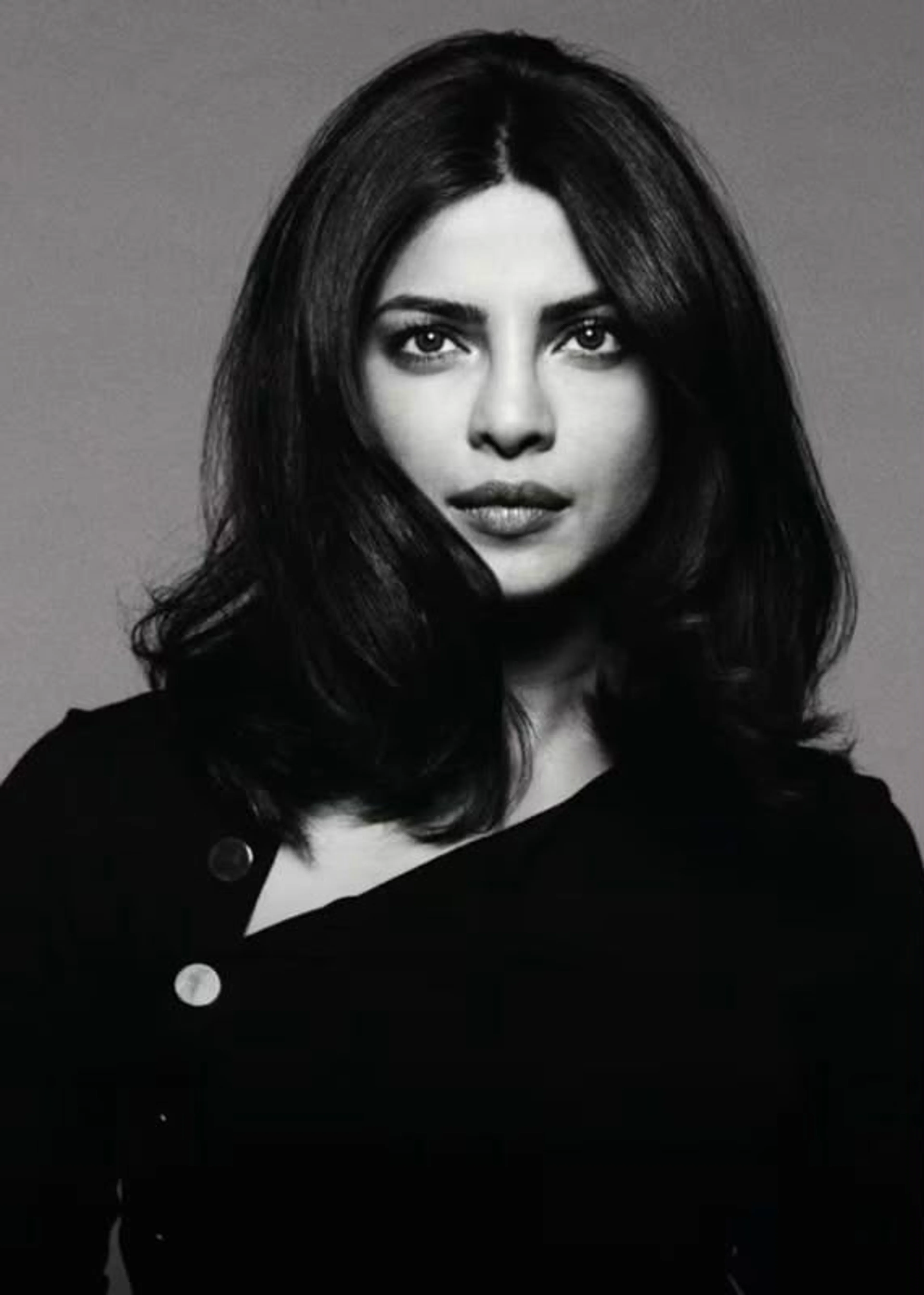 Schwarz-Weiß-Porträt von Priyanka Chopra Jonas, der neuen Rolex-Testimonee