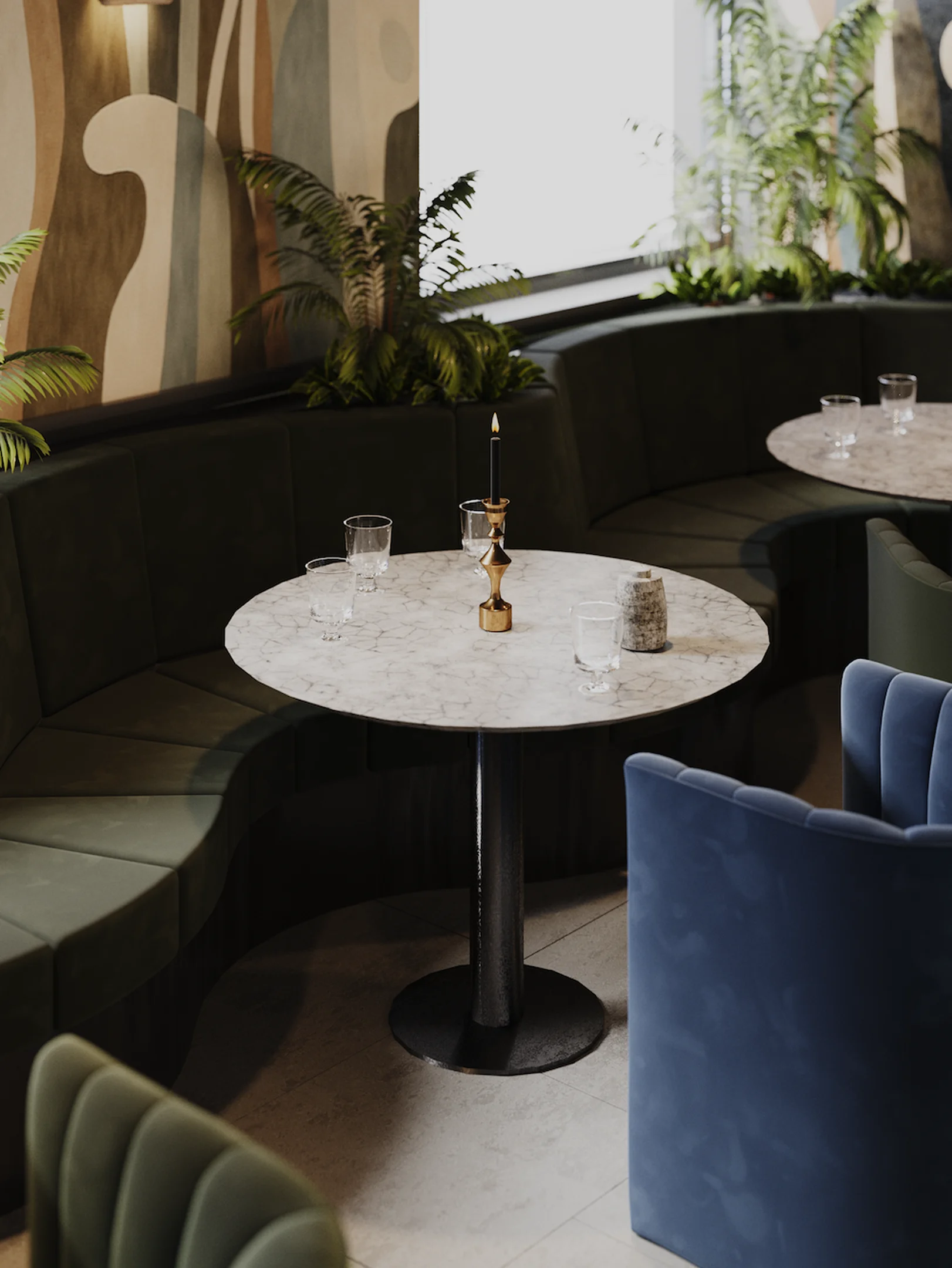 Lounge Bereich im Schani City Wien mit Sitznischen und modernem Interior Design